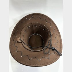 Faux Leather Cowboy Hat
