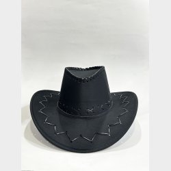 Faux Leather Cowboy Hat