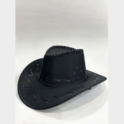 Faux Leather Cowboy Hat