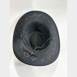 Faux Leather Cowboy Hat