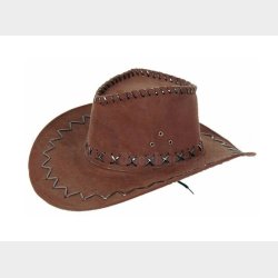 Faux Leather Cowboy Hat