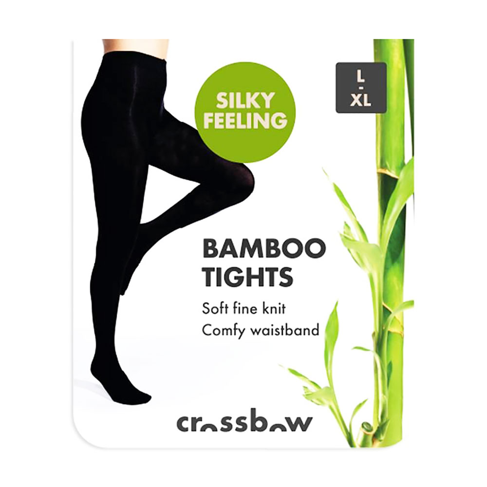 Fine Strik Bamboo Strømpebuks dame outlet priser | Crossbow temperatur regulerende strømpebukser | bambus store og små størrelser | Dame bambusstrømpebukser med en god elastikkant | bløde kvalitets strømpebukser hos din lokale outlet